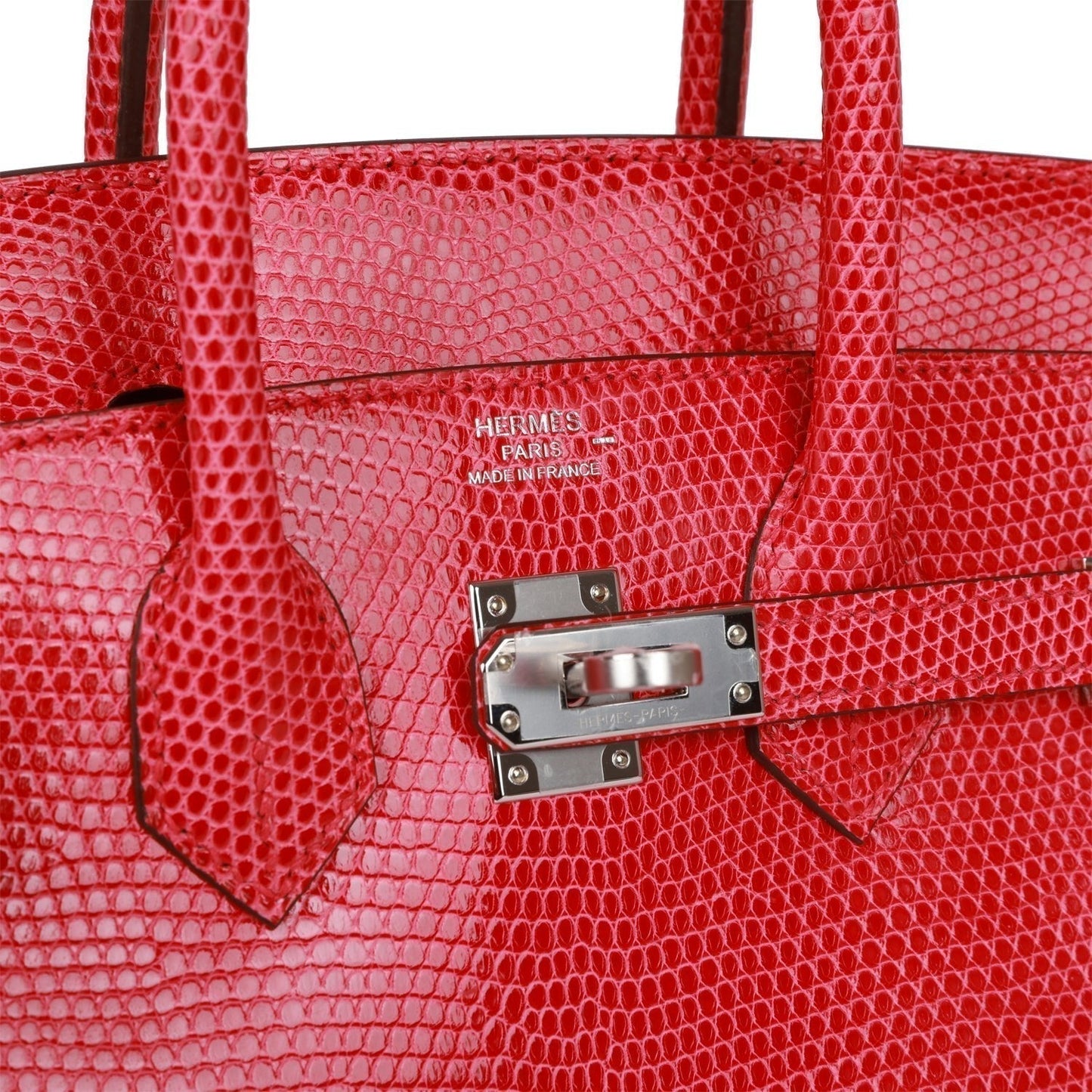 Herms Birkin 25 Rose Extreme Lizard Palladium Hardware