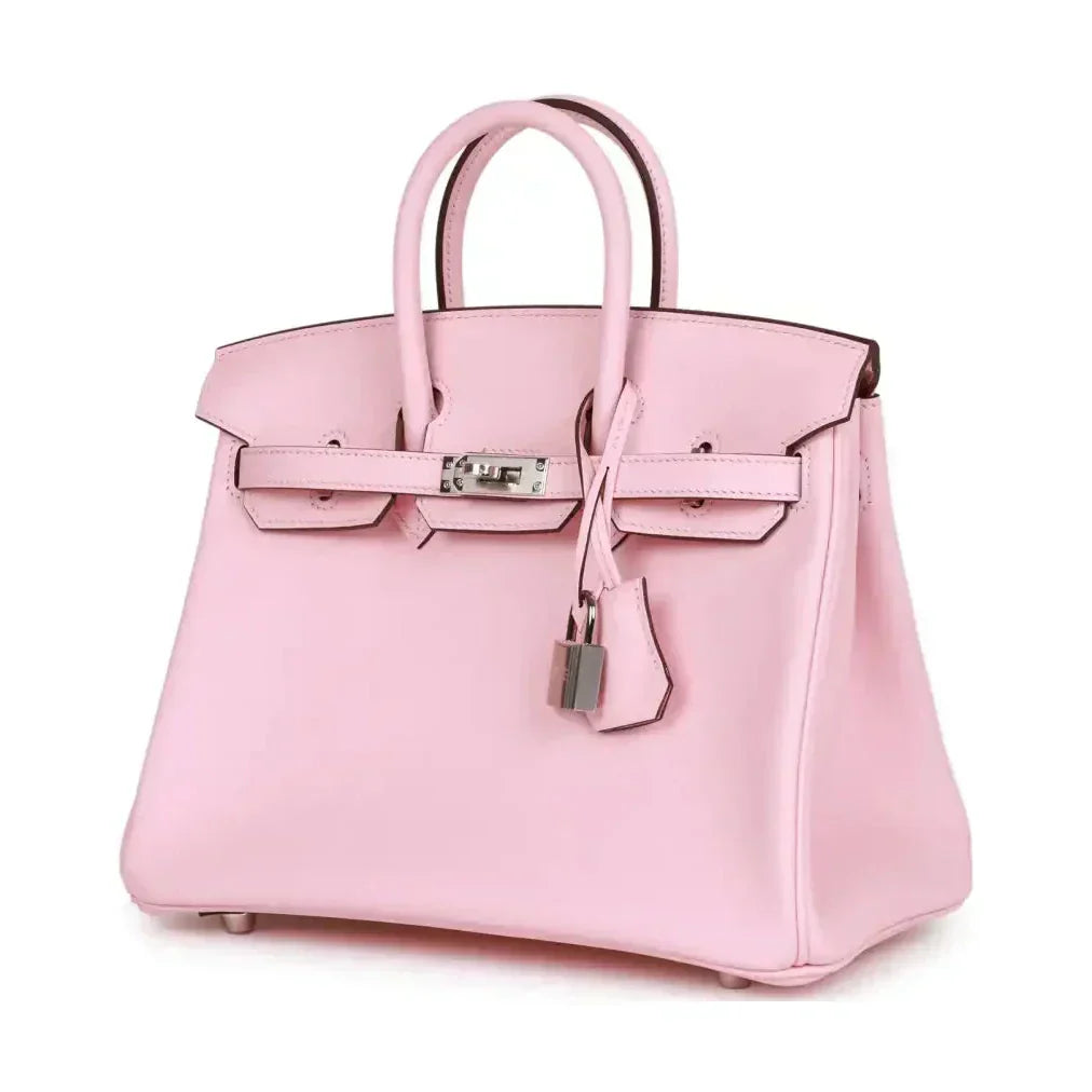 Herms Birkin 25 Rose Sakura Swift Palladium Hardware