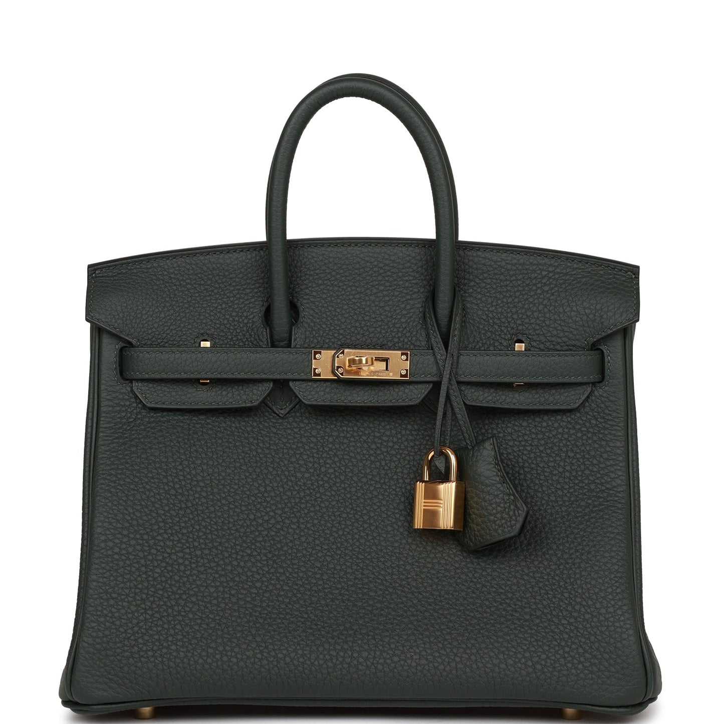 Herms Birkin 25 Vert Fonce Togo Gold Hardware