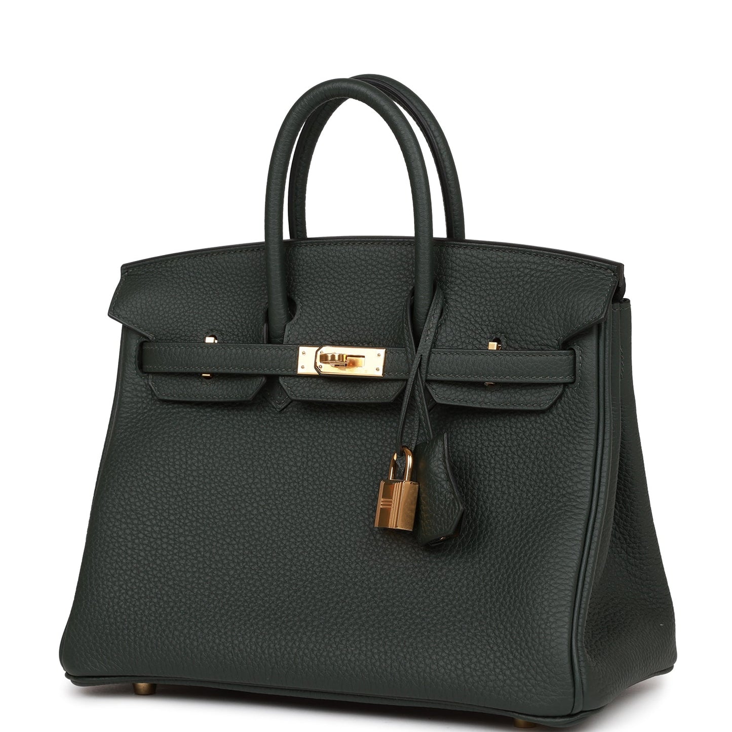 Herms Birkin 25 Vert Fonce Togo Gold Hardware