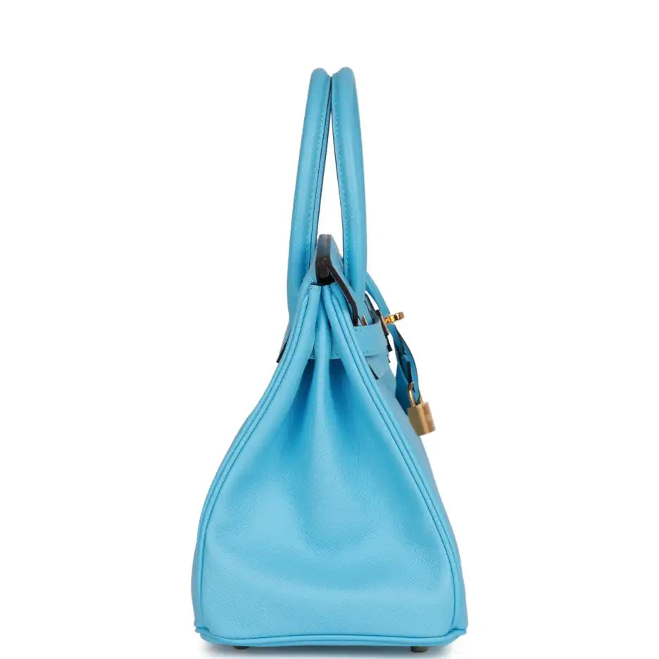Herms Birkin 30 Celeste Epsom Gold Hardware