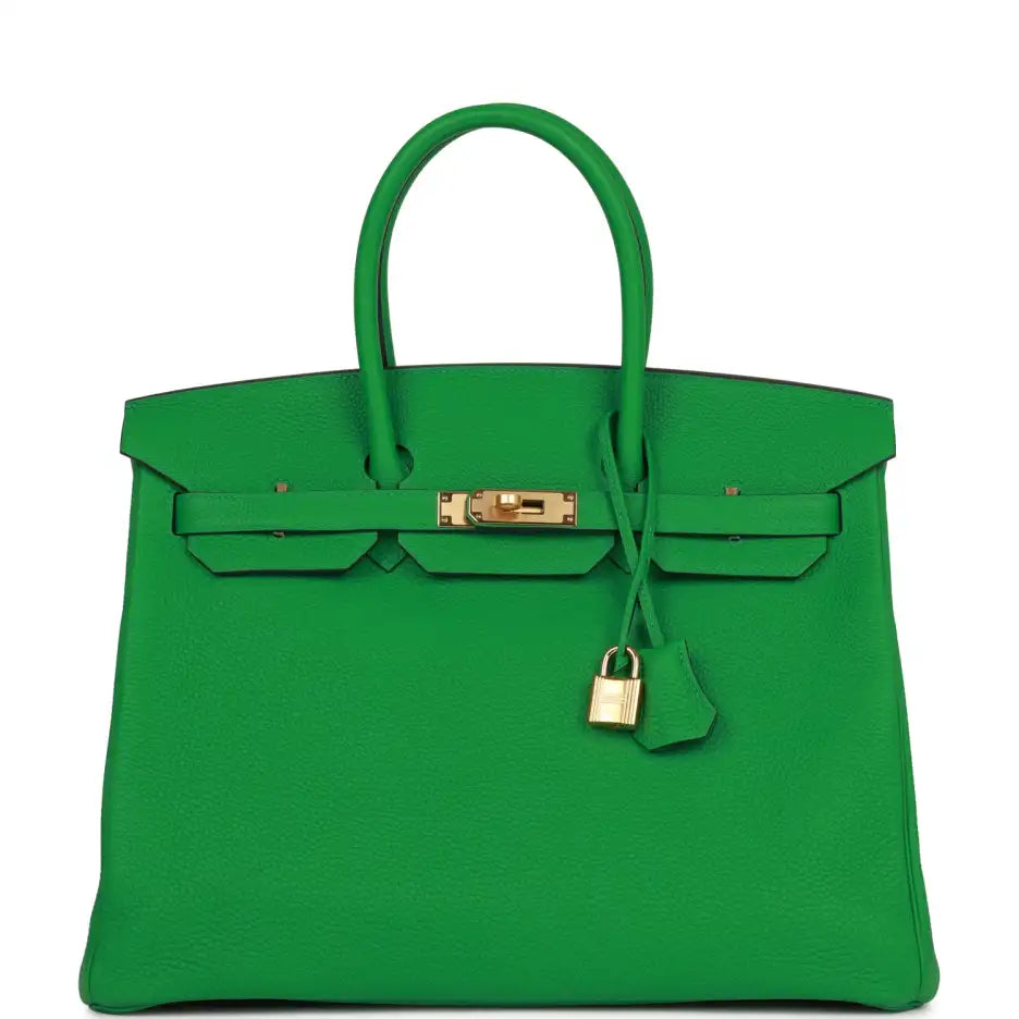 Herms Birkin 35 Bamboo Togo Gold Hardware