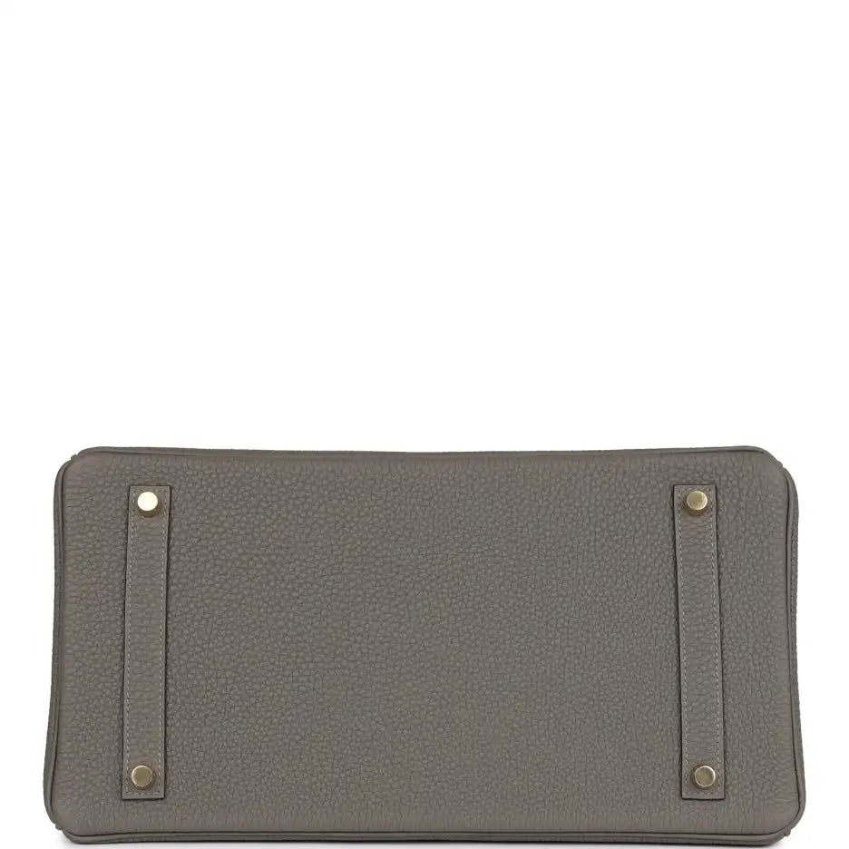 Herms Birkin 35 Gris Meyer Togo Gold Hardware