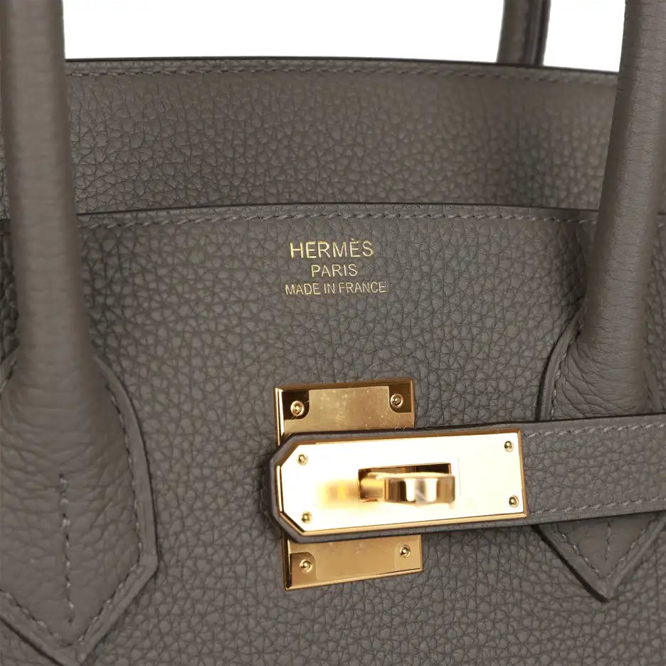 Herms Birkin 35 Gris Meyer Togo Gold Hardware
