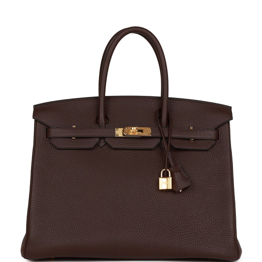 Herms Birkin 35 Rouge Sellier Clemence Gold Hardware