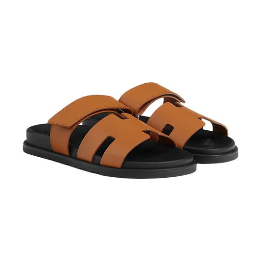 Herms Calfskin Sandals "Naturel"