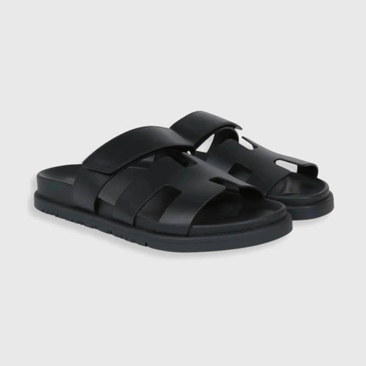 Herms Chypre Sandals Black