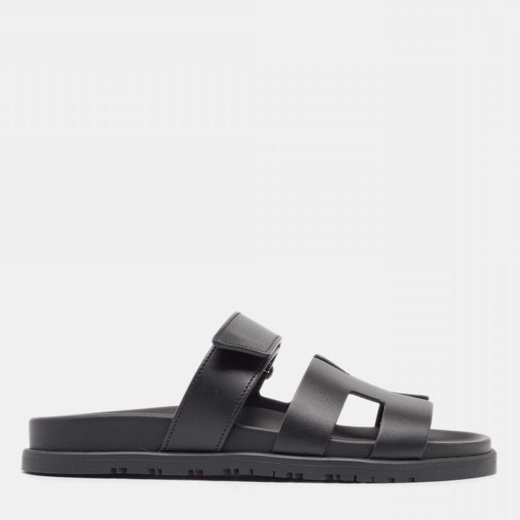 Herms Chypre Sandals Black