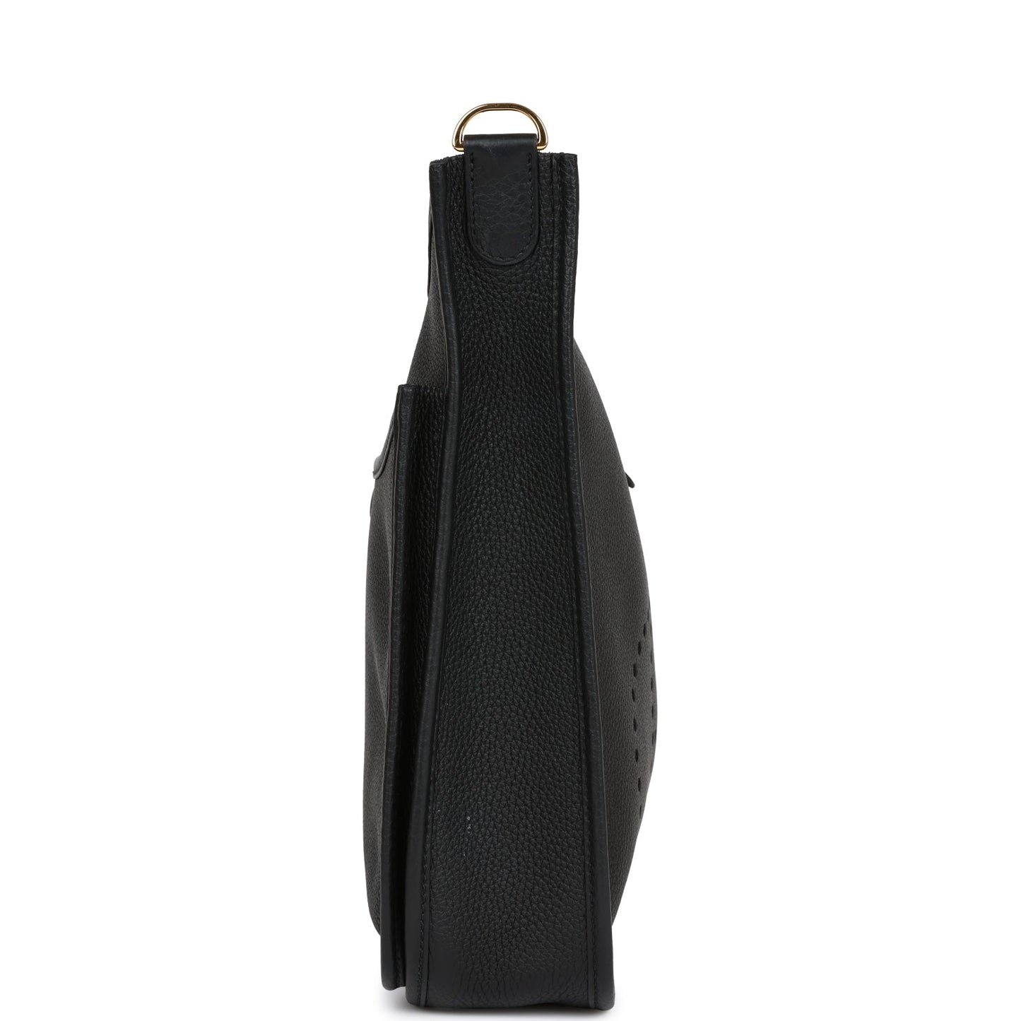 Herms Evelyne Pm Black Clemence Gold Hardware