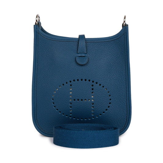 Herms Evelyne Tpm Bag Deep Blue Maurice Palladium Hardware