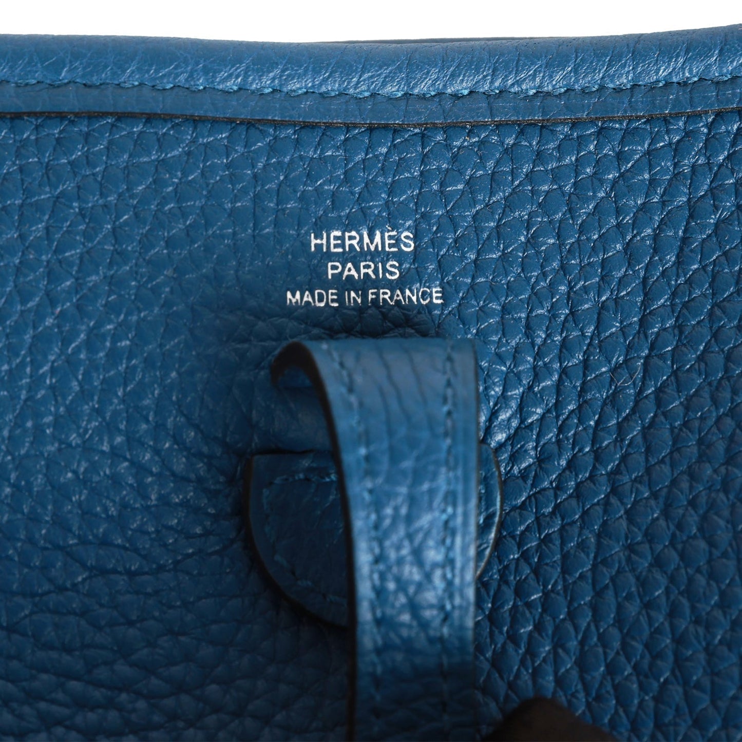 Herms Evelyne Tpm Bag Deep Blue Maurice Palladium Hardware
