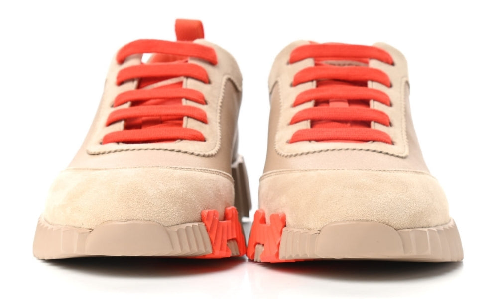 Herms Goatskin Suede Goatskin Bouncing  "Beige Sarrasin"