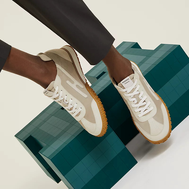 Herms Jet Sneakers Beige Esquisse / Glaise