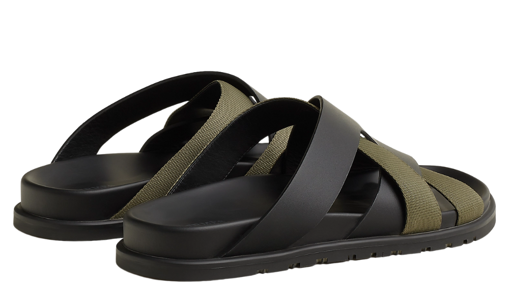 Herms Kazimir Sandal "Black/tundra Green"