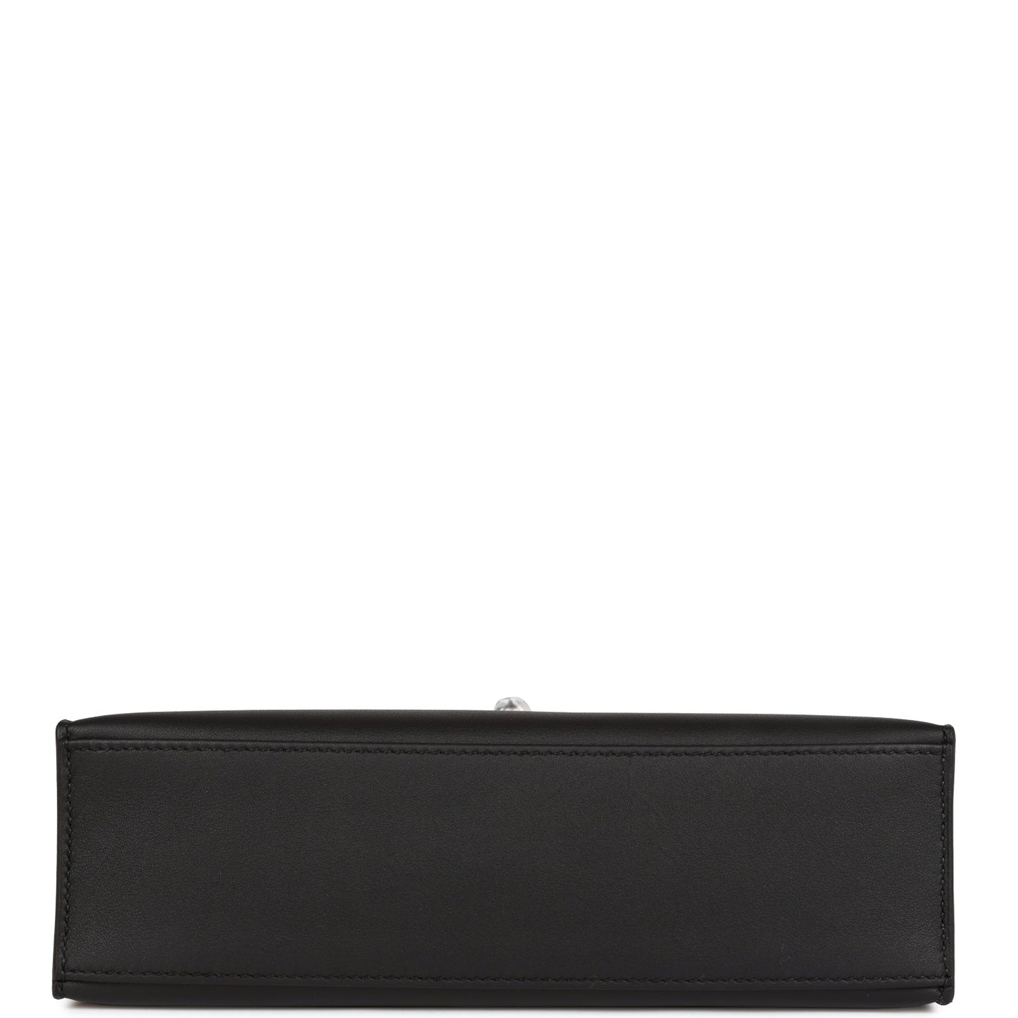 Herms Kelly Pochette Black Swift Palladium Hardware