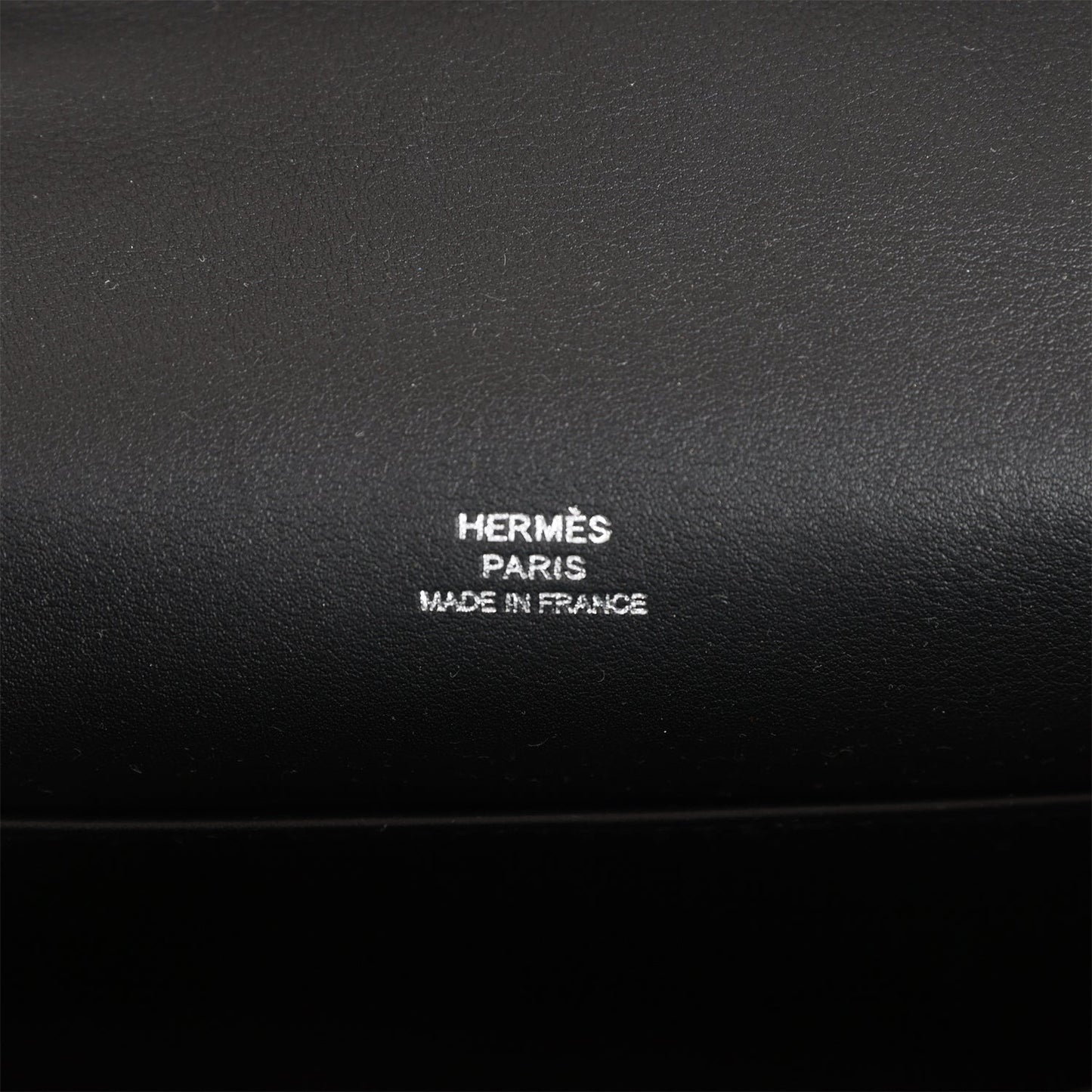 Herms Kelly Pochette Black Swift Palladium Hardware