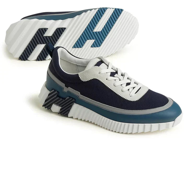 Herms Paris Bouncing Sneaker Blue Grey White