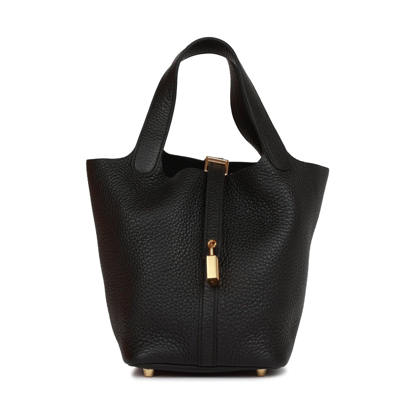 Herms Picotin Lock 18 Black Clemence Gold Hardware