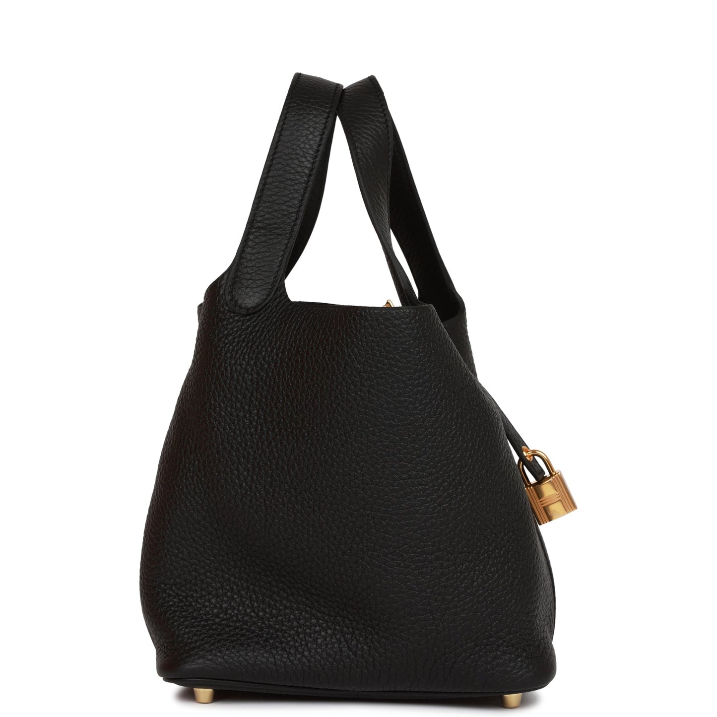 Herms Picotin Lock 18 Black Clemence Gold Hardware