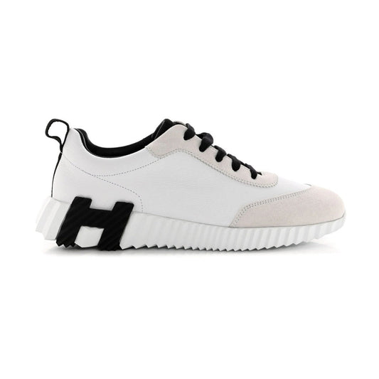 Herms Pre-owned Bouncing Sneakers "White Beige Black"