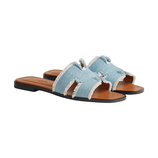 Herms Sandales Oran "Bleu Clair"