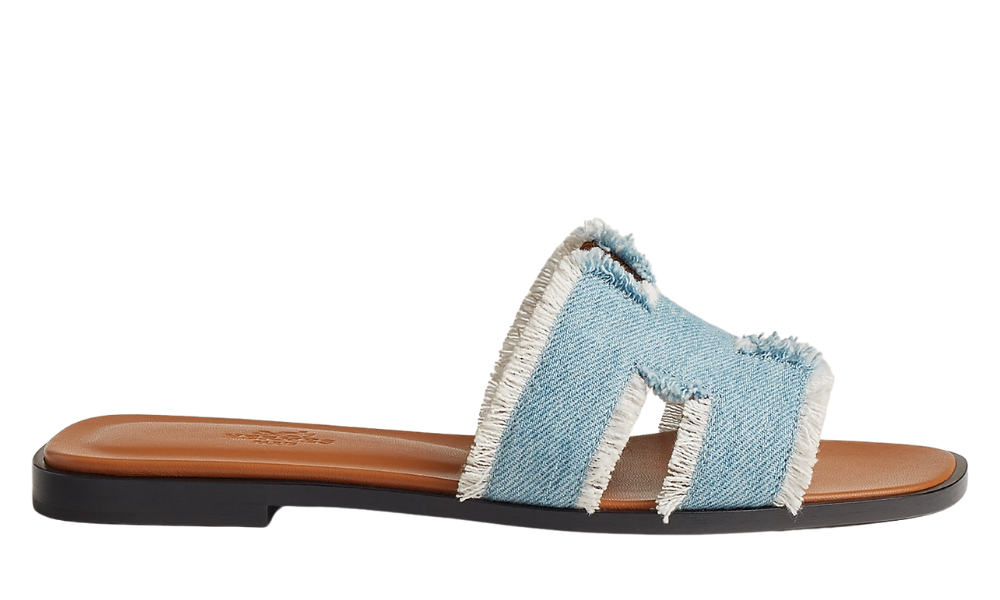 Herms Sandales Oran "Bleu Clair"