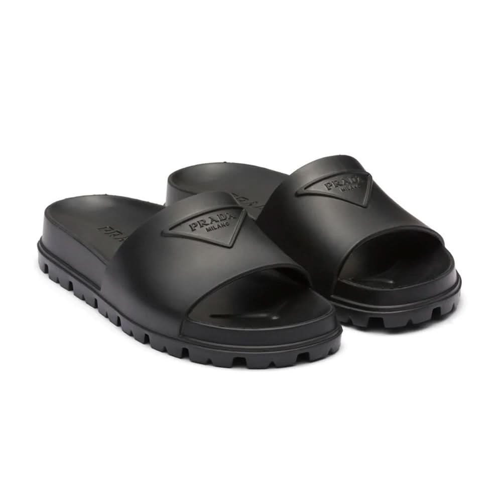 Prada Logo-Embossed Slides - Copva