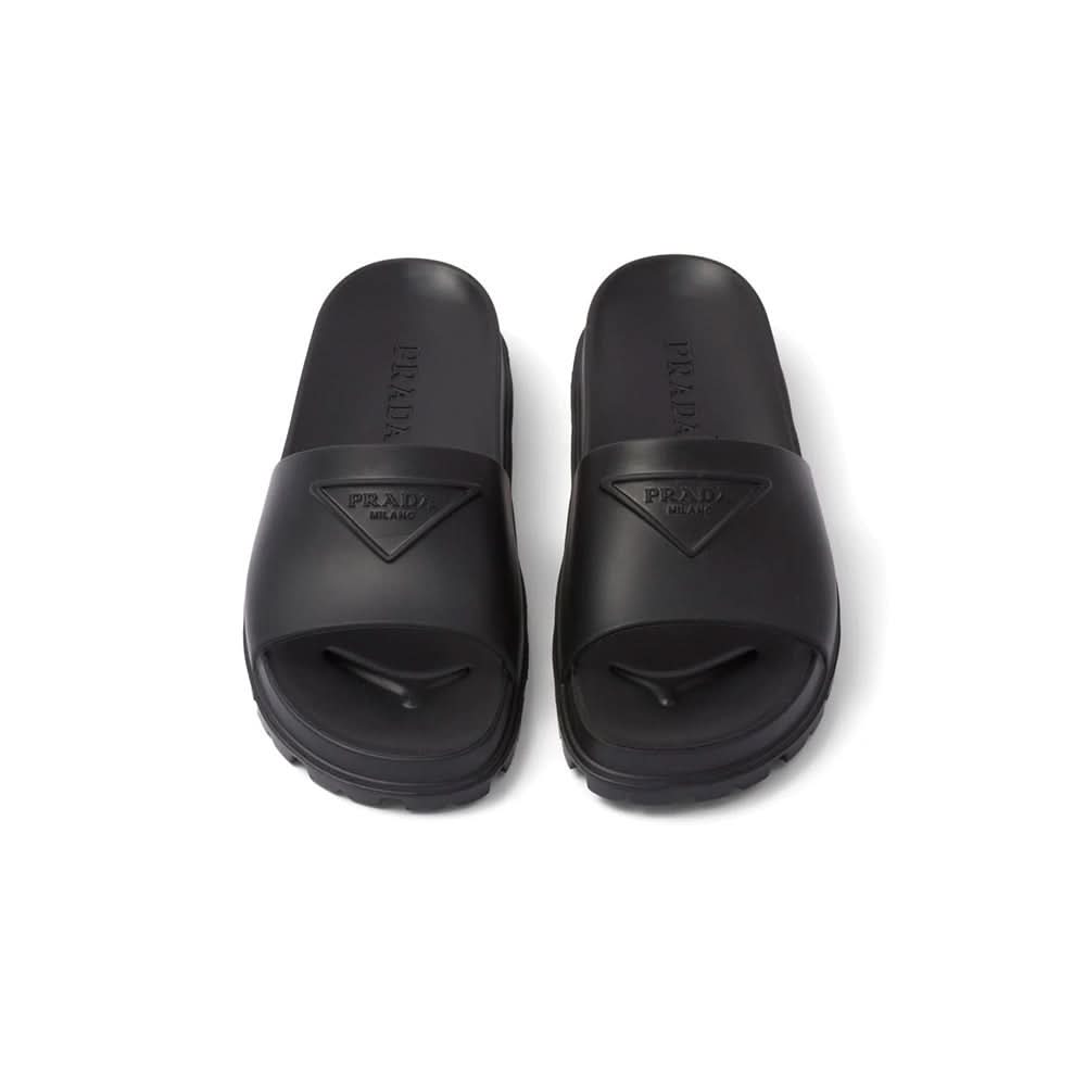 Prada Logo-Embossed Slides - Copva