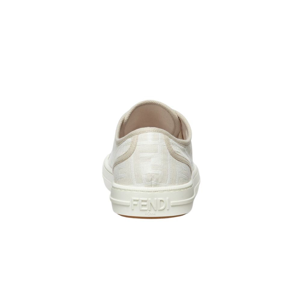 Fendi Domino White Fabric Low-Tops - Copva