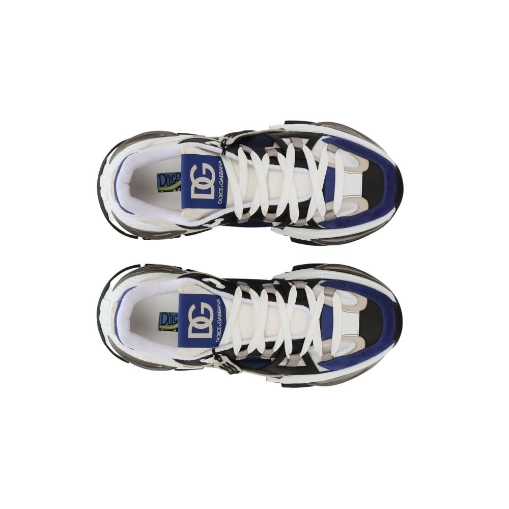 Dolce & Gabbana Men's Blue Mixed-material Airmaster Sneakers - Copva
