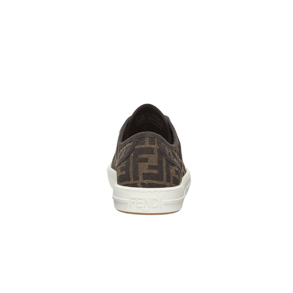 Fendi Domino Brown Fabric low-Tops - Copva