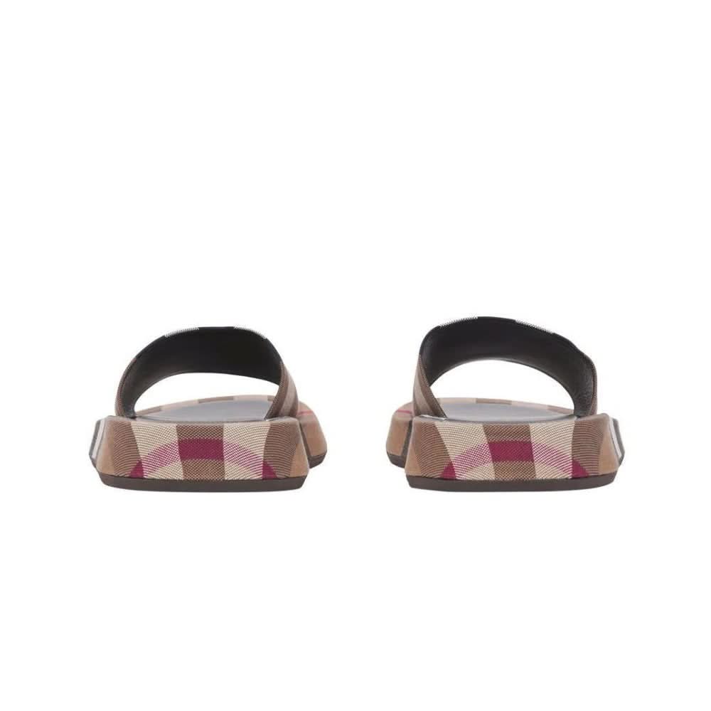 Burberry check-print cotton slides - Copva