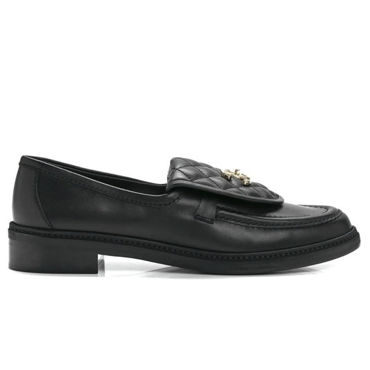 CHANEL Lambskin Quilted CC Turnlock Loafers 41 Black - Copva
