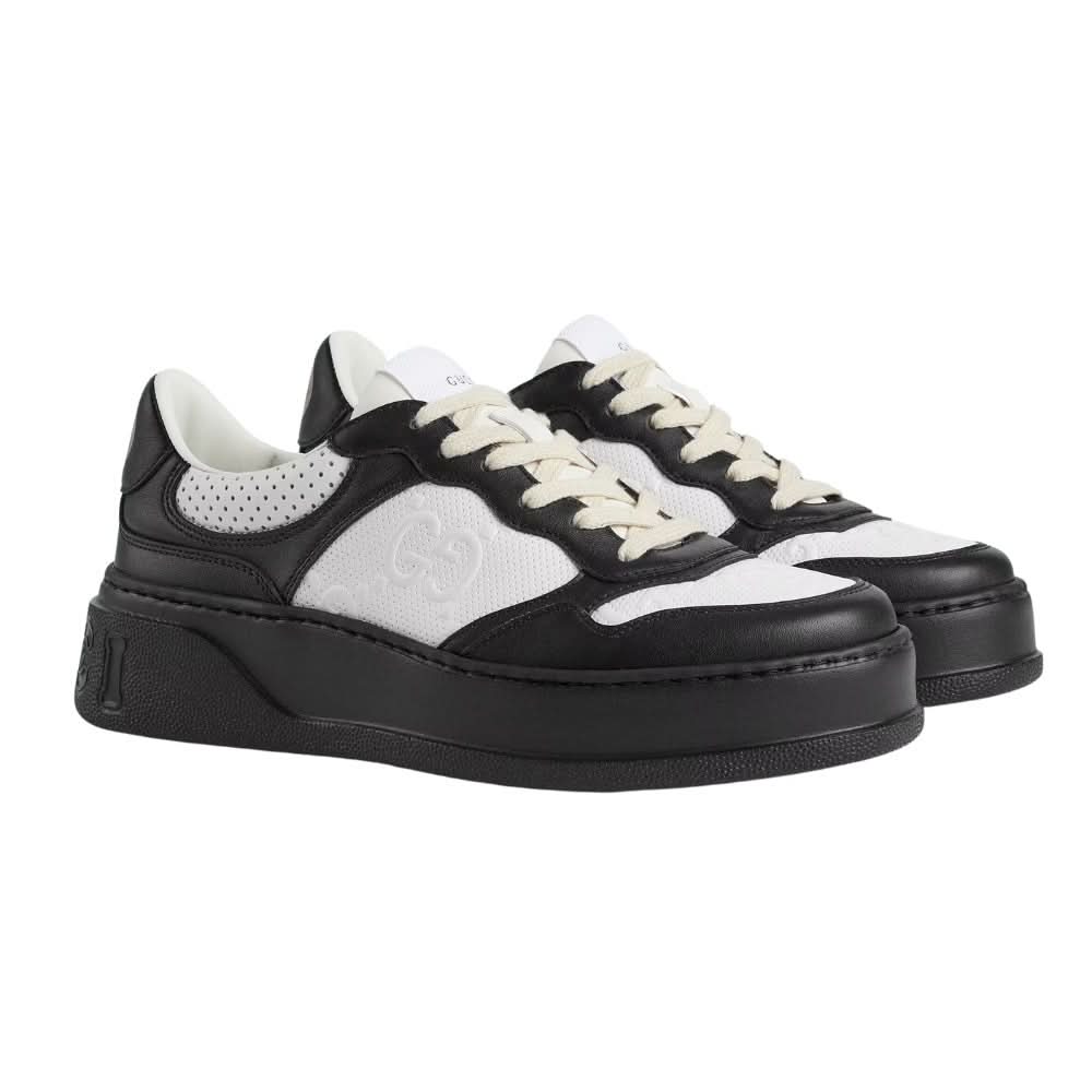 Gucci Wmns GG Embossed Sneaker 'Black White' - Copva