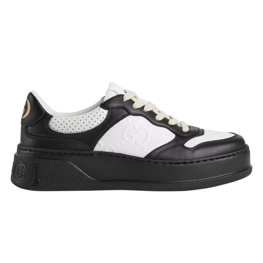 Gucci Wmns GG Embossed Sneaker 'Black White' - Copva