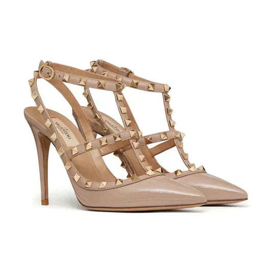 Vale Grvani Rockstud Beige Pumps