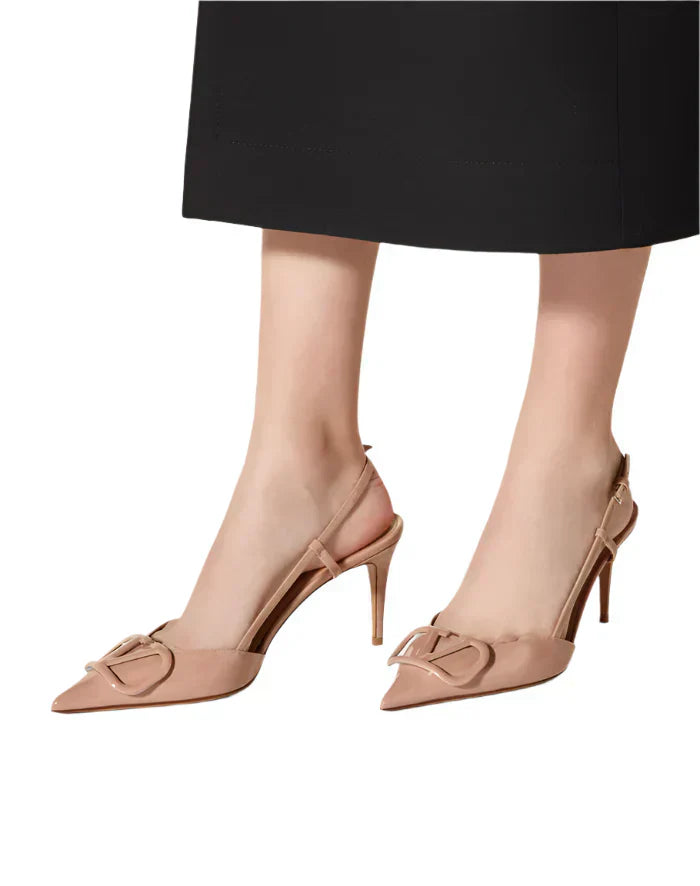 Vlogo 80 Leather Pumps In Beige - Vale Grvani