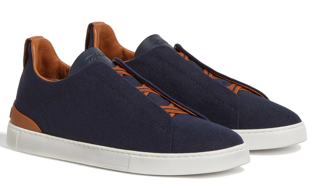 Zgna 14milmil14 Triple Stitch Sneakers "Navy Blue"
