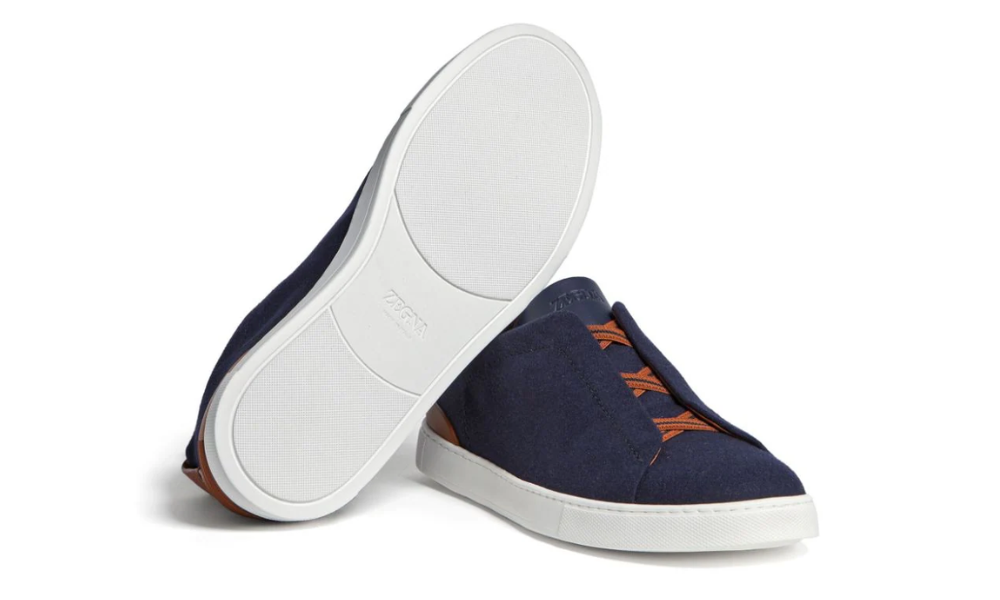 Zgna 14milmil14 Triple Stitch Sneakers "Navy Blue"