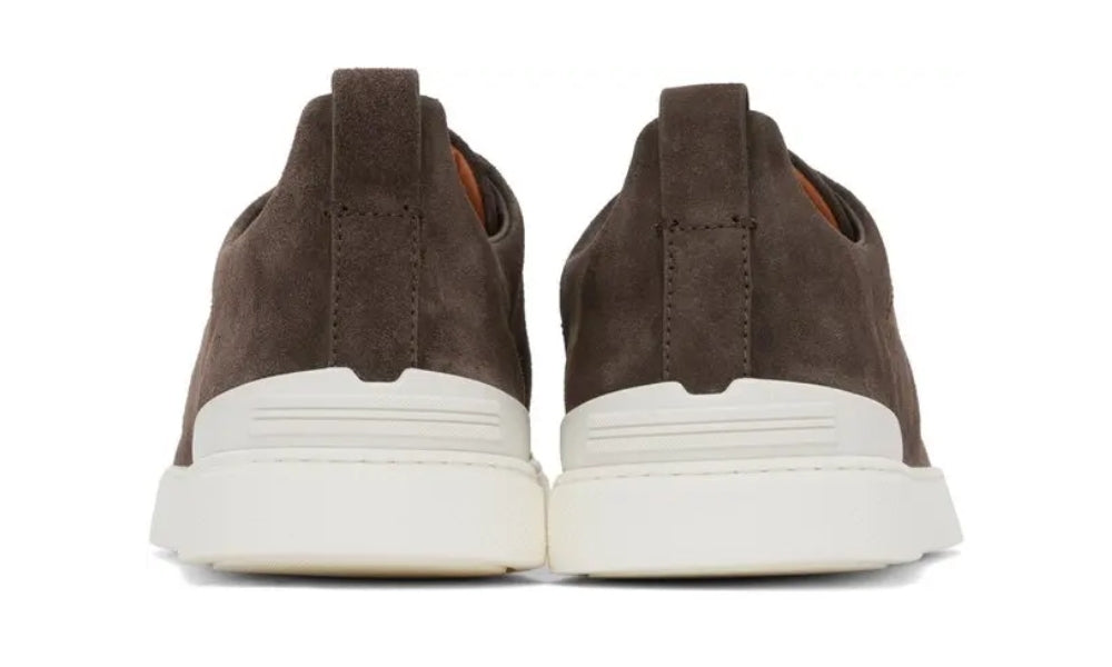 Zgna Brown Triple Stitch Sneakers - "Put Greyish Brown"