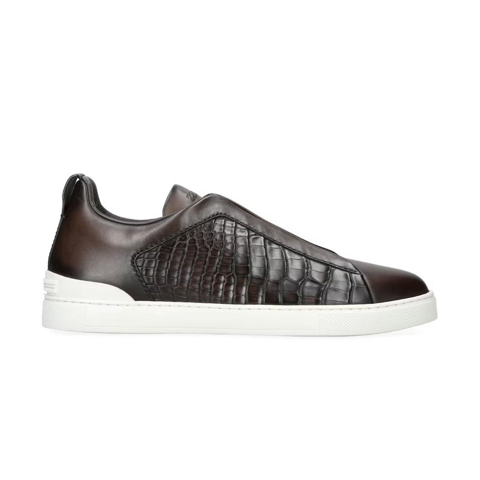Zgna Crocodile Leather Triple Stitch Secondskin