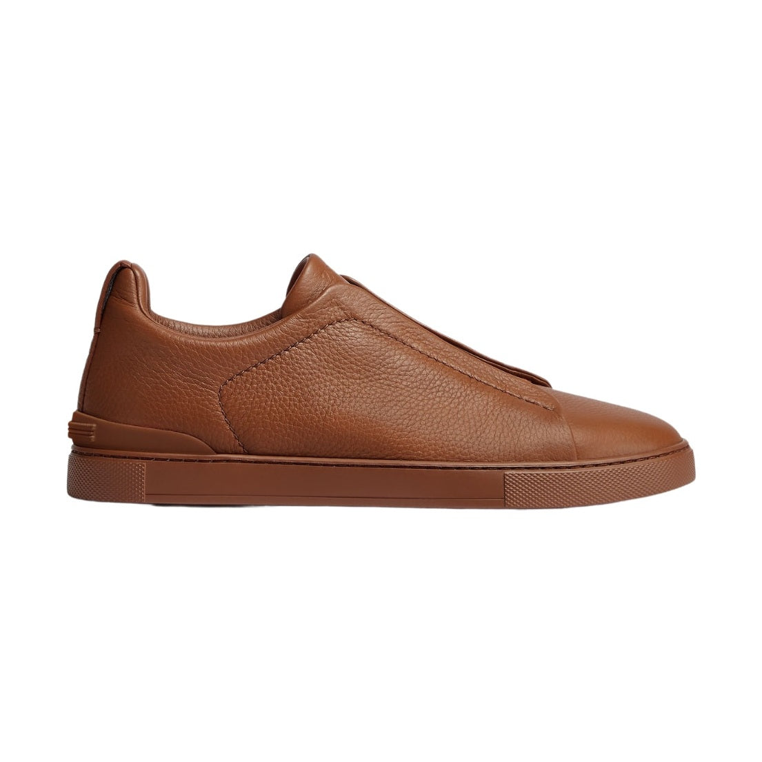 Zgna Triple Stich Leather Sneakers "Vicuna"