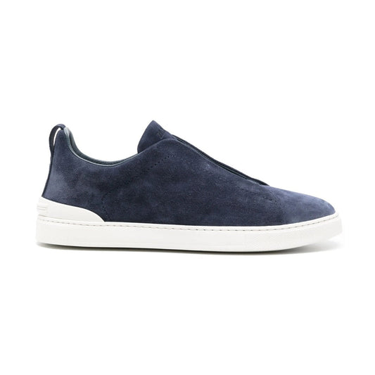 Zgna Triple Stitch Suede Sneakers "Blue"