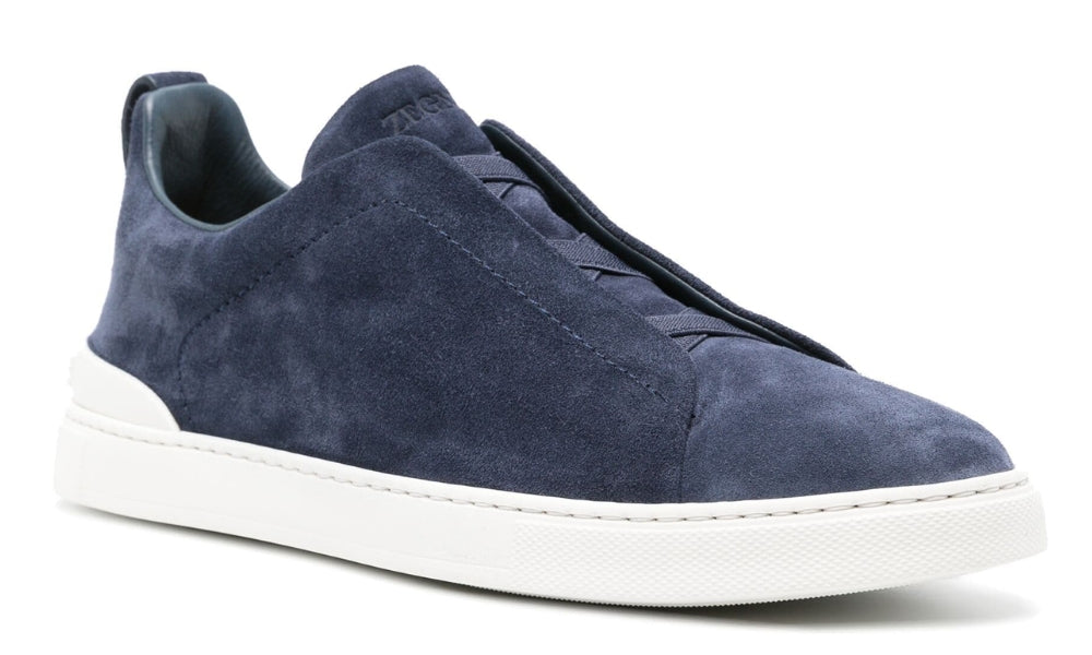 Zgna Triple Stitch Suede Sneakers "Blue"