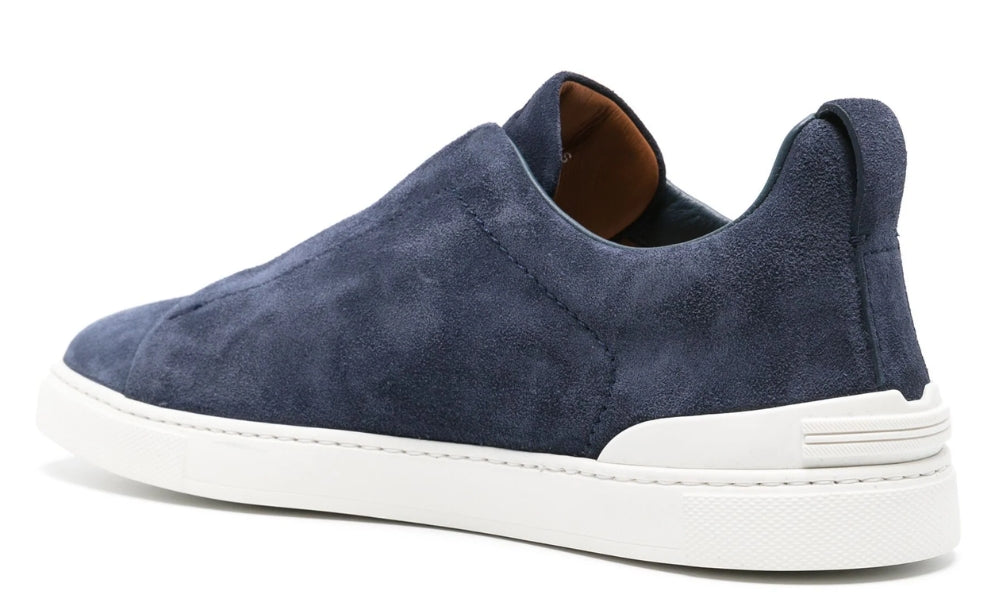 Zgna Triple Stitch Suede Sneakers "Blue"
