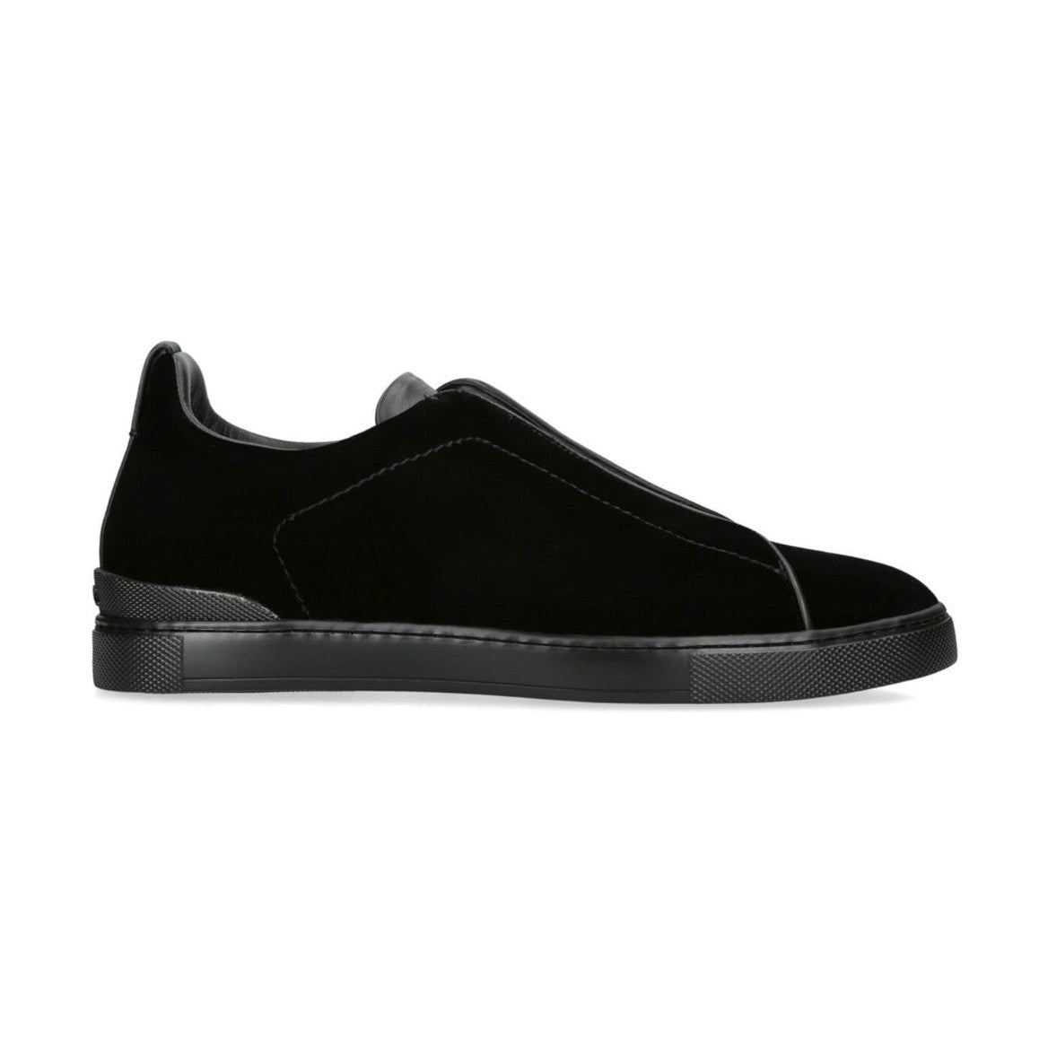 Zgna  Velvet Triple Stitch Sneakers "Black"