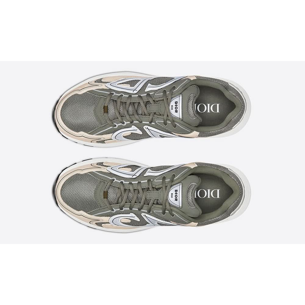 DIOR B30 SNEAKER "Olive Mesh and Cream Technical Fabric" - Copva