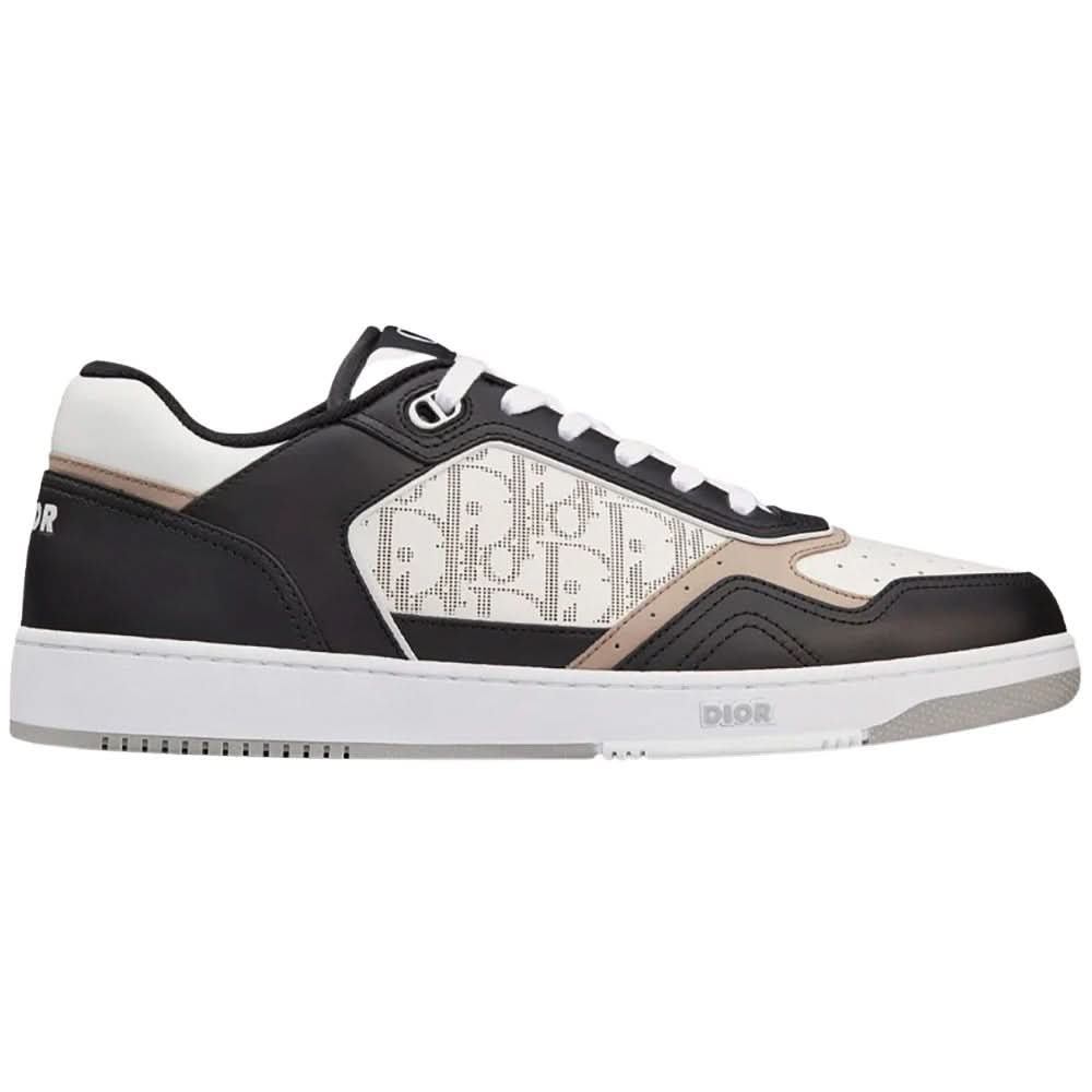 Dior B27 Black, White And Beige Low Top Sneakers - Copva