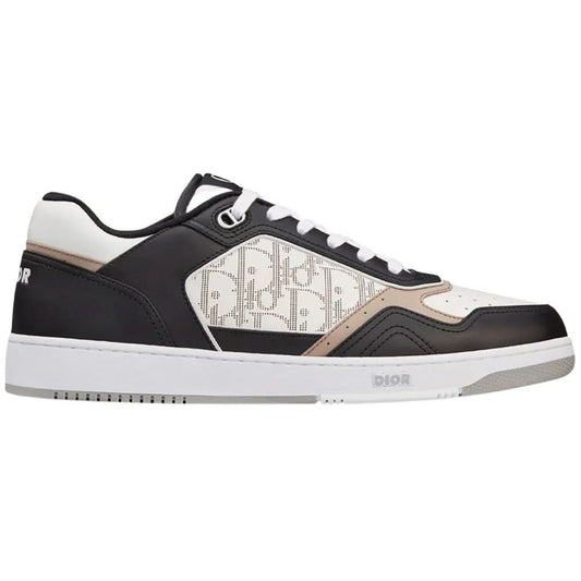 Dior B27 Black, White And Beige Low Top Sneakers - Copva