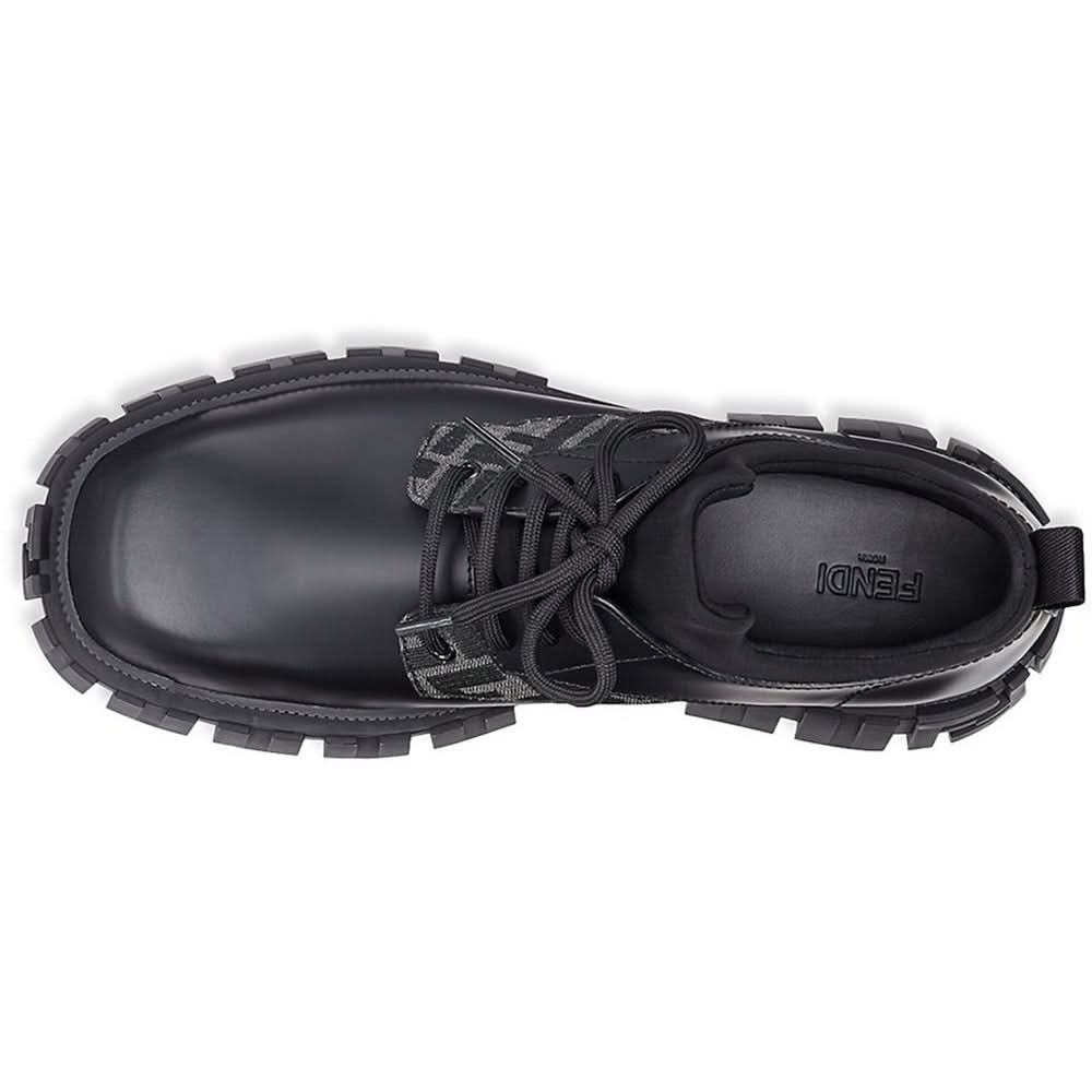 Fendi Leather Double F Oxford Shoes - Copva